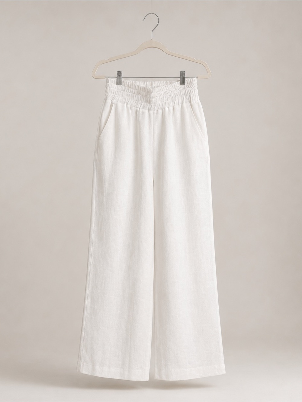 Marci Vago White Linen Resort Pants Size S - Picture 2 of 15